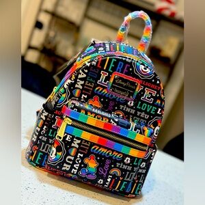 Disney Parks Mickey Mouse Loungefly Mini Backpack Disney Pride New with Tags